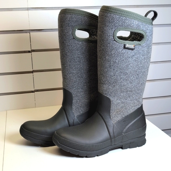 Bogs Crandall Wool Boots Dark Gray Size 6 EUC - Picture 4 of 9